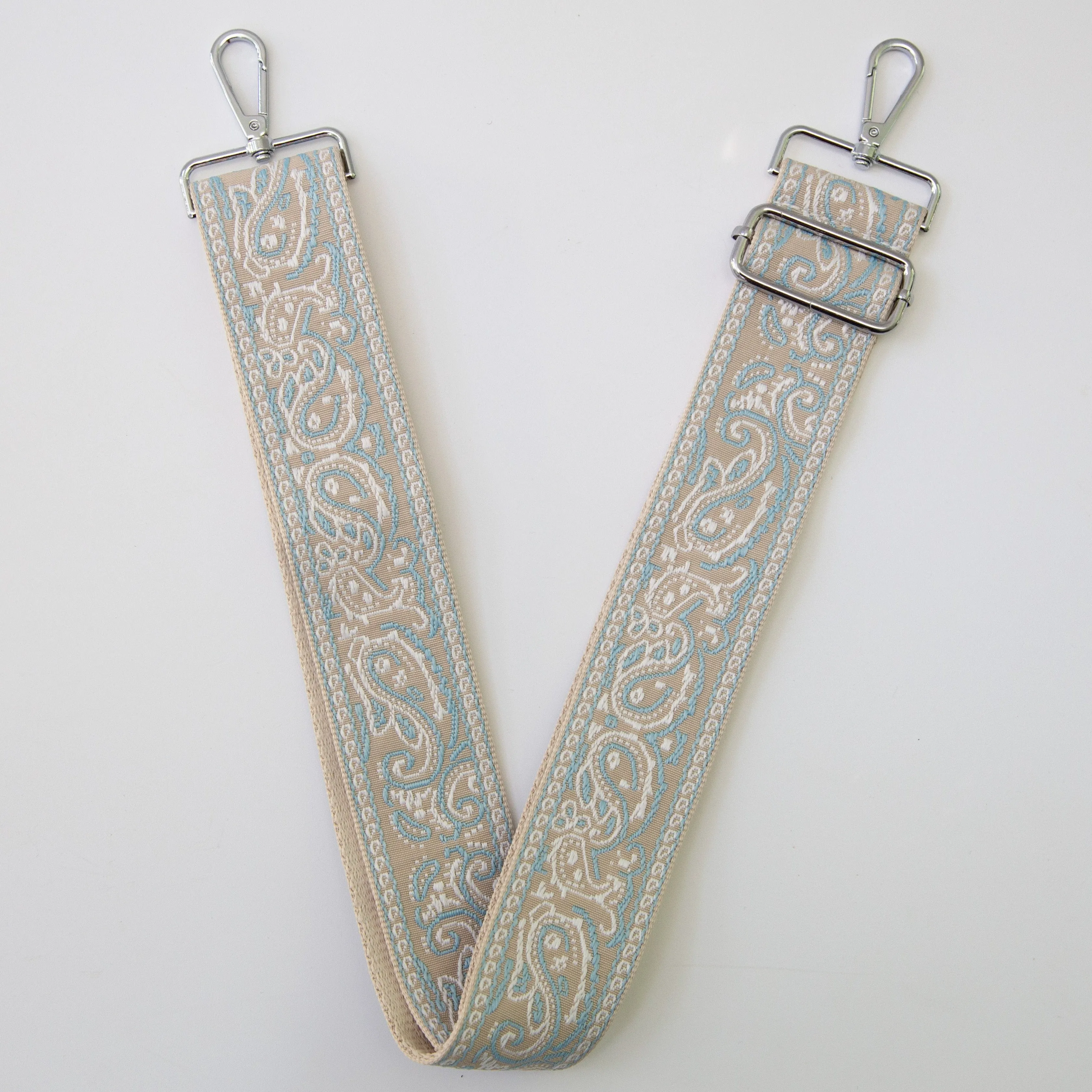 Vintage Tote Bag Straps (Silver Metal)