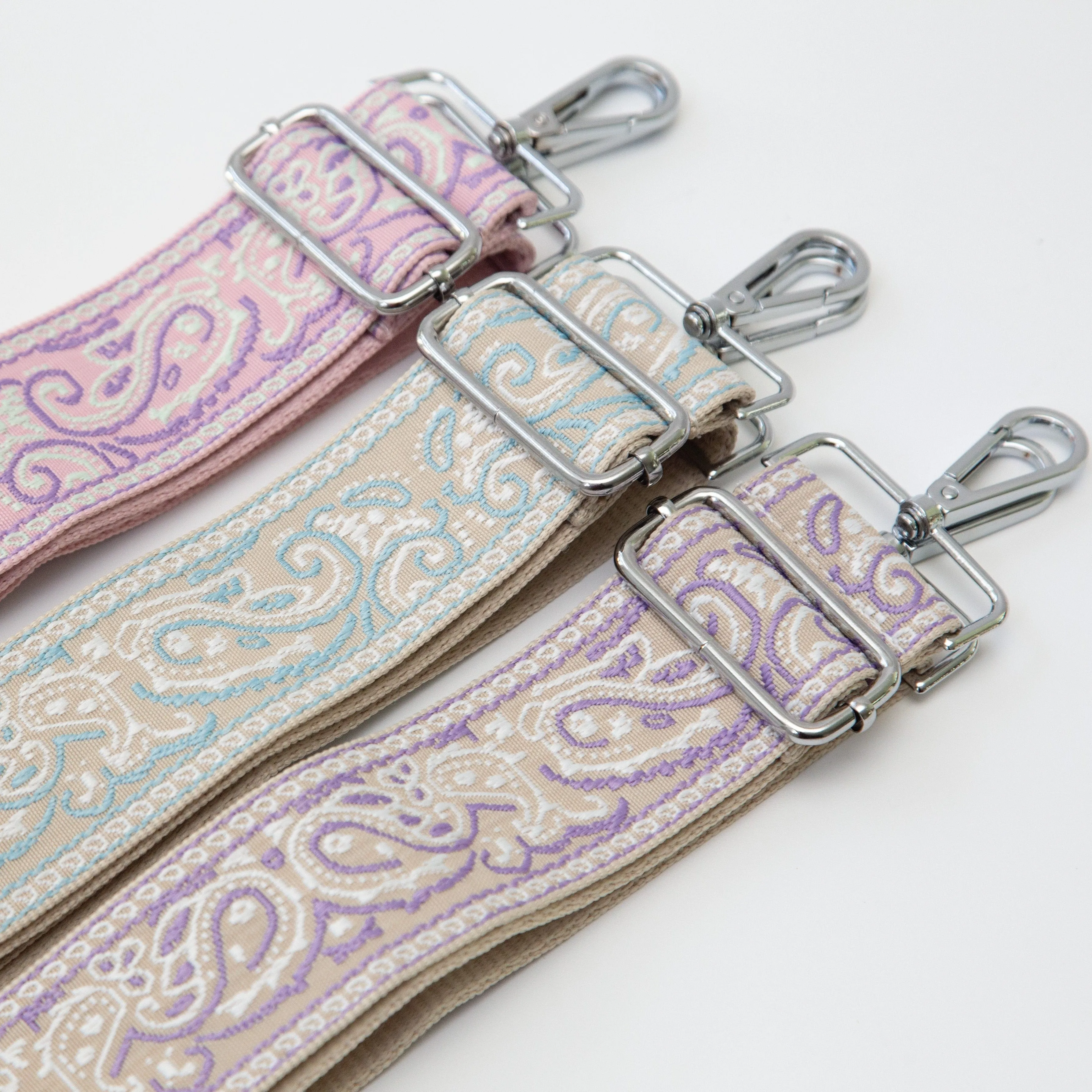 Vintage Tote Bag Straps (Silver Metal)