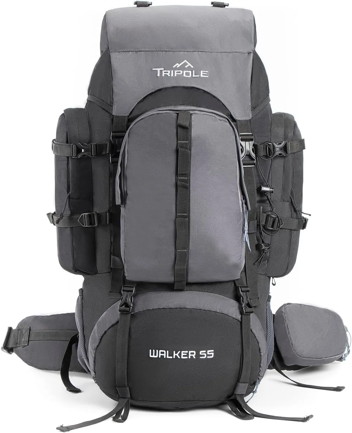Walker 65 Litres Rucksack | Internal Frame With Metal Rod | Rain Cover | Bottom Opening | Laptop Section