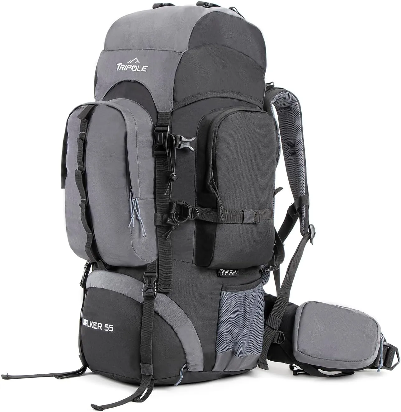 Walker 65 Litres Rucksack | Internal Frame With Metal Rod | Rain Cover | Bottom Opening | Laptop Section