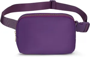Waterproof Waist Pack, Mini Belt Bag for Women & Kids, Fanny Packs for Women Adjustable Strap Crossbody Pack, Purple