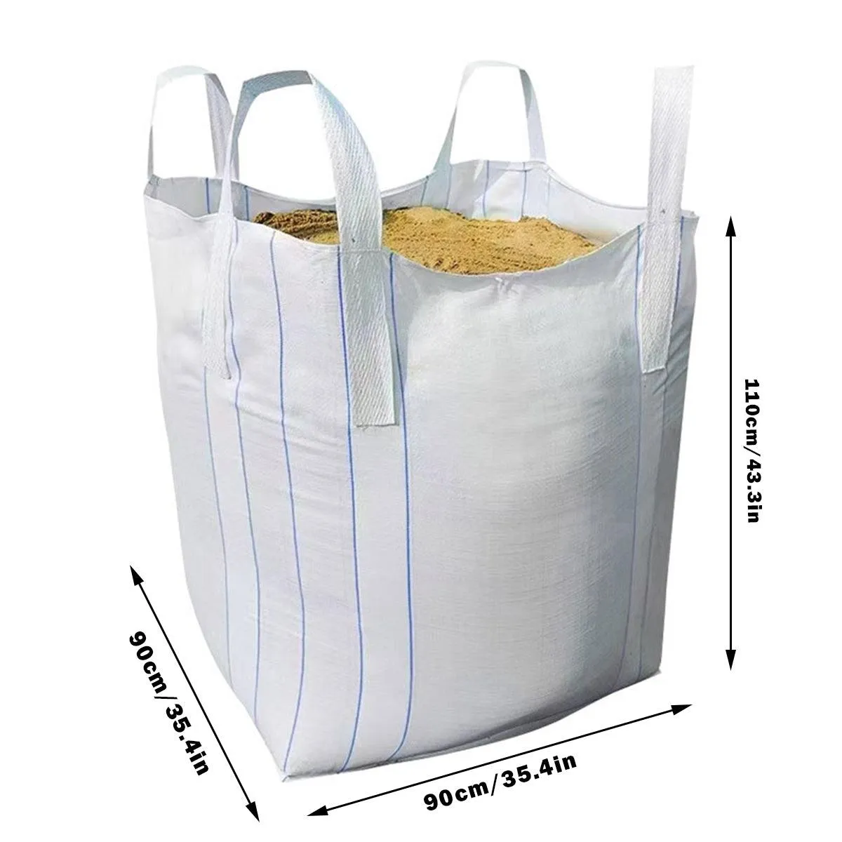 White Thickened Woven Sack Large Storage Bag