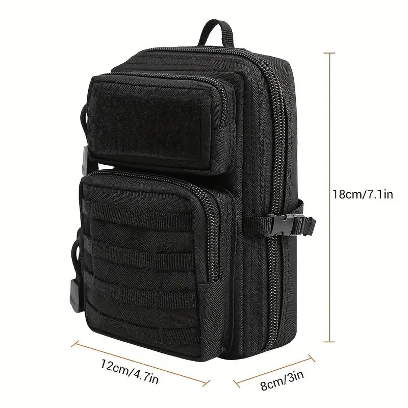 Wild West Trailblazer's EDC Tools Holster - Compact Frontier Gear Bag for Waist Attachment, Ideal for Outdoor Camping & Hiking Adventures