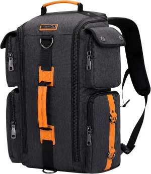 WITZMAN Travel Backpack for Men Carry On Backpack Duffel Bag Large Capacity Laptop Backpack 17 Inch (6695 Black)