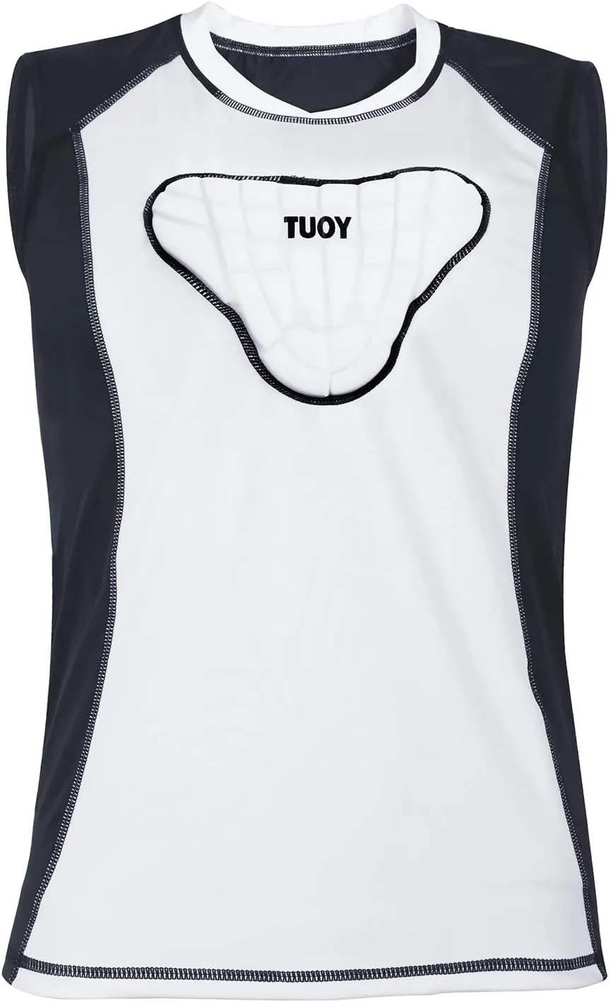 Youth Padded Compression Shirt Vest Rib Chest Protector Football Baseball