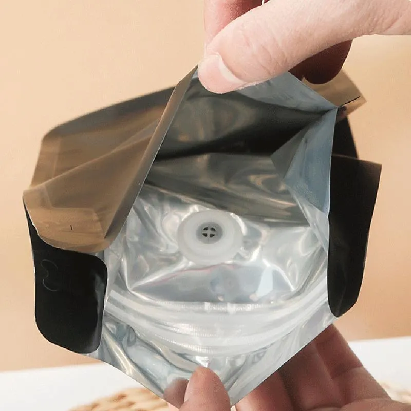 Zip Lock Bags 100PCS White/Black/Kraft Stand Up Pouches