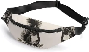 Zipper Fanny Pack for Men Women Fashion Waist Bag Stylish Crossbody Bags with Adjustable Strap Skunk Travel Chest Bags Belt Bags for Running Hiking Workout Cycling